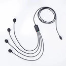 6-Lead ECG Smart Sensor cable, sensor housing and four limb electrodes