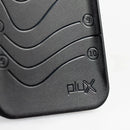 Macro detail of the PLUX logo and sensor ports 9 and 10 on the Biosignals PRO hub