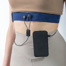 Close-up of the respiration belt fitted around the torso with the Biosignals PRO hub