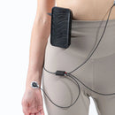 Biosignals PRO worn at the waist with a single-lead ECG Smart Sensor and electrodes
